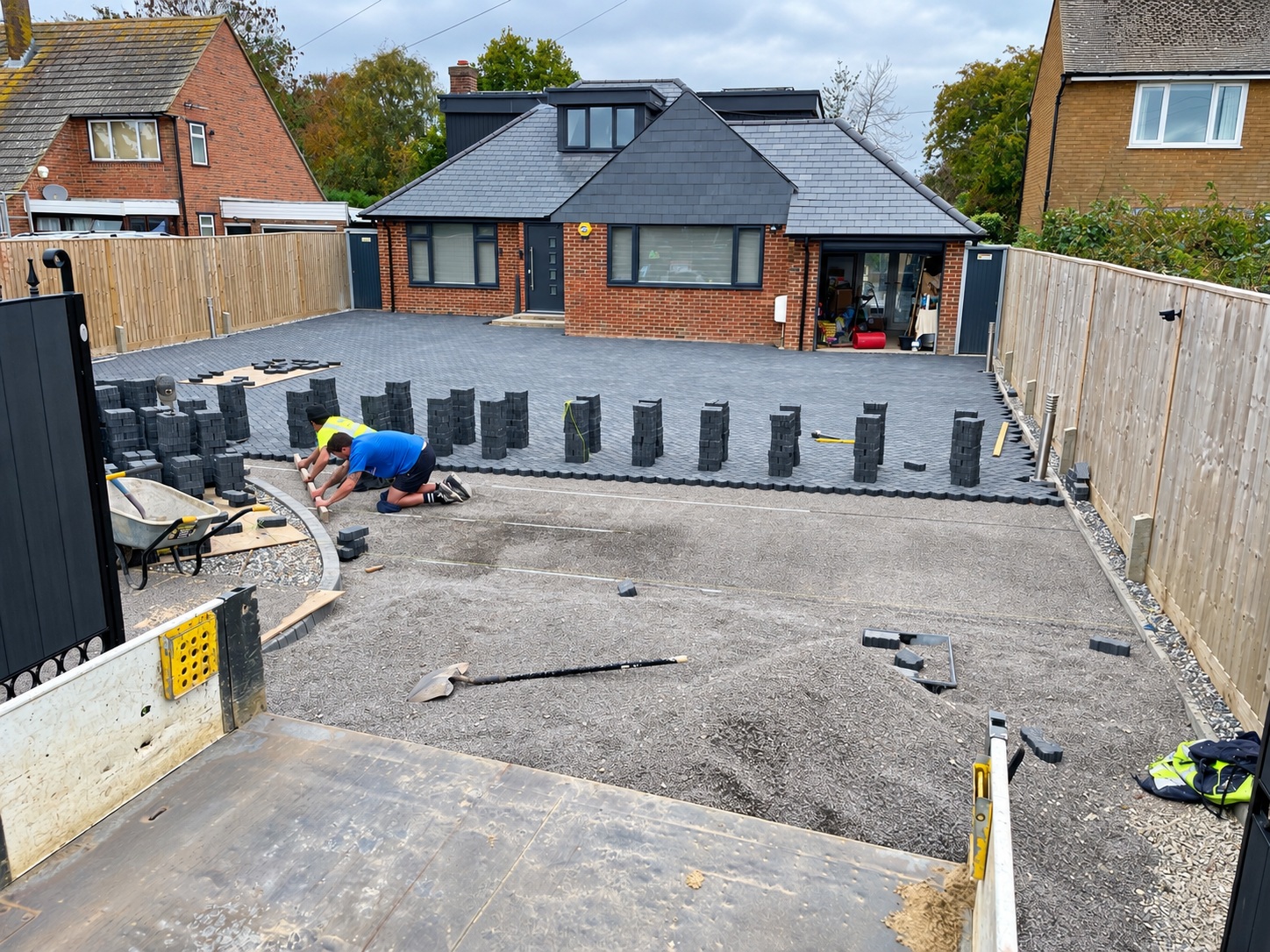 Laying the entrance
