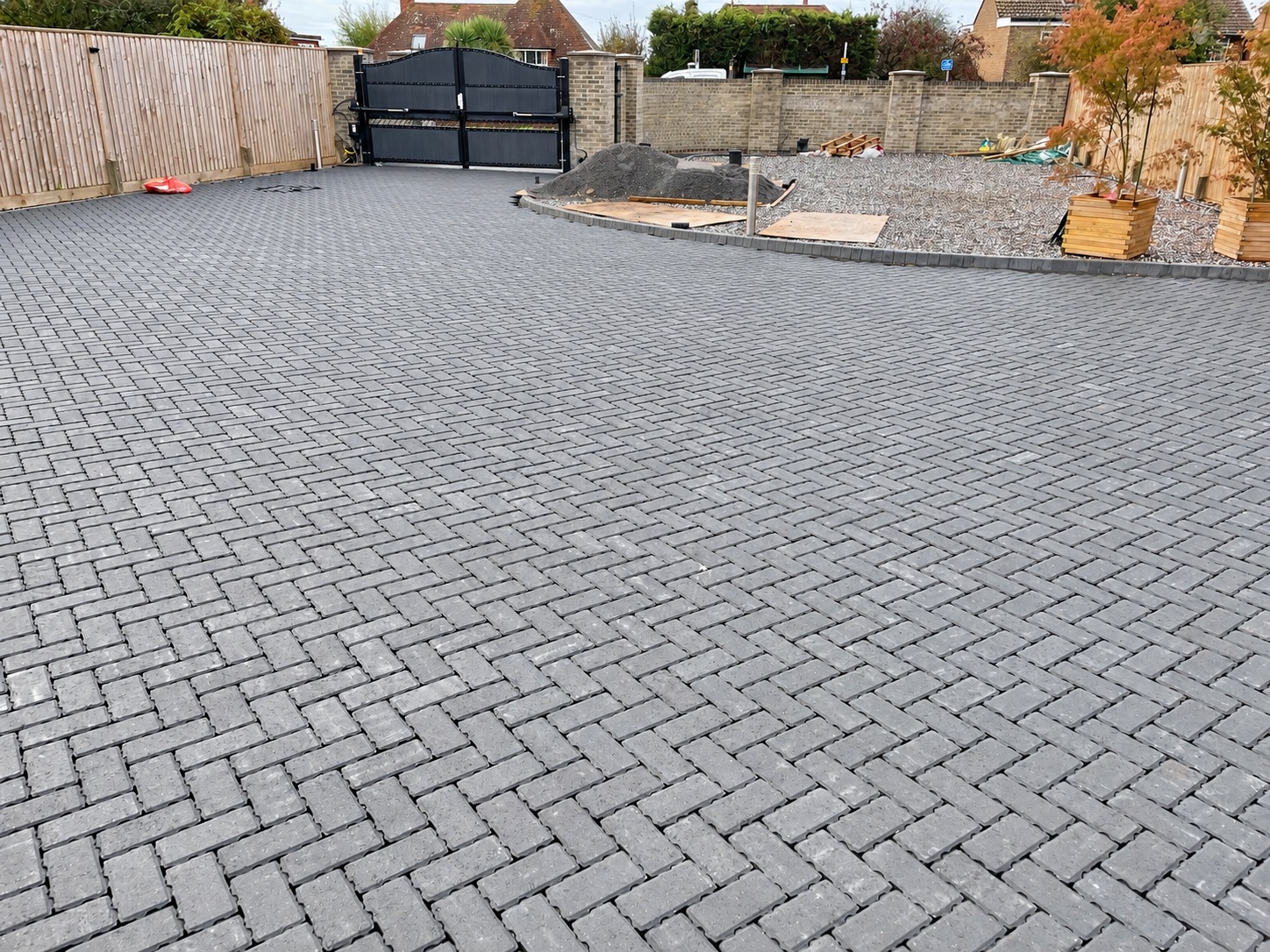 Completed driveway