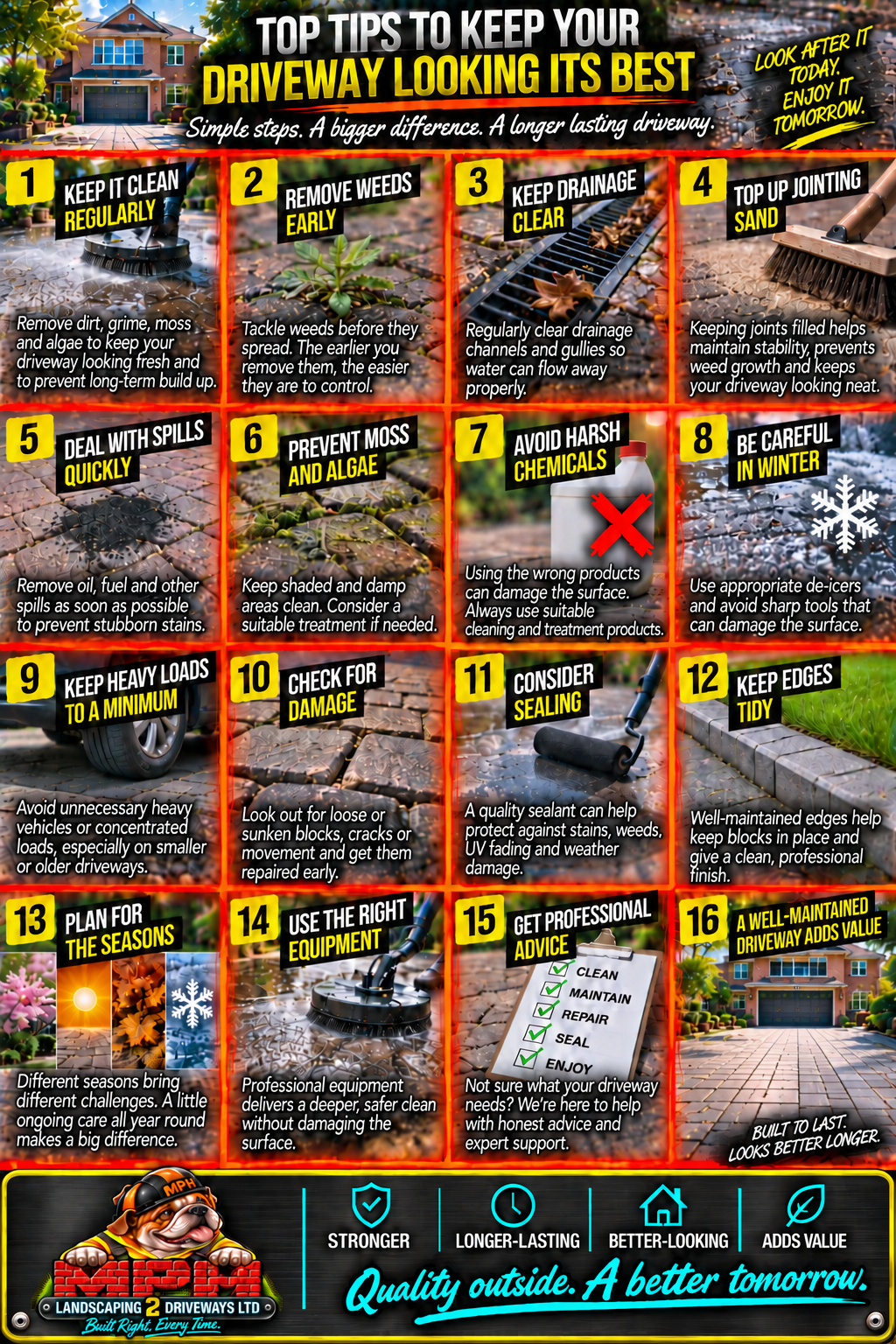 Keep your driveway looking its best — illustrated guide